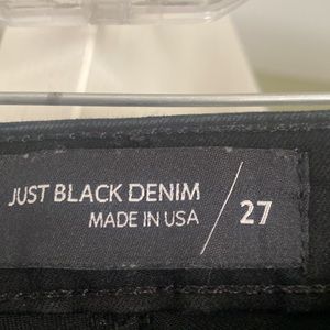 Just black size 27 BLack ripped jeans